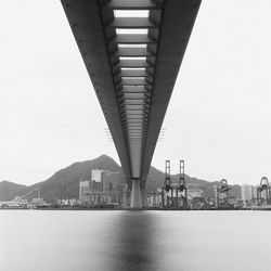 Bridge over river against sky