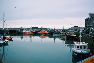 Boats in harbor