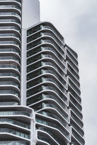 Low angle view of modern building against sky