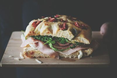 Close-up of hand holding food