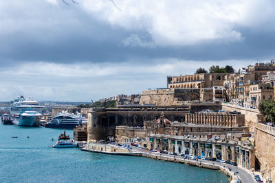 Valletta, malta, may 4, 2023.view of the old town from a rampart