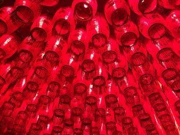 Full frame shot of red chinese lanterns 