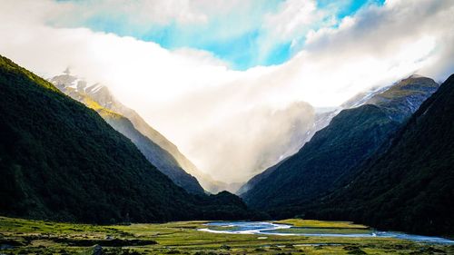 Panoramic view of landscape against sky