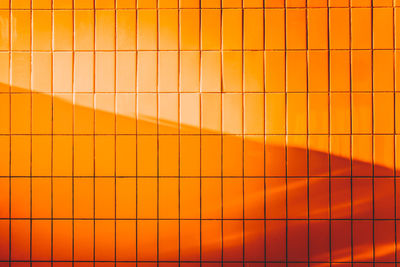 Full frame shot of orange wall