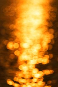 Defocused image of illuminated lights