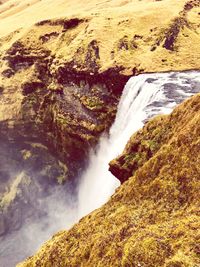 Scenic view of waterfall