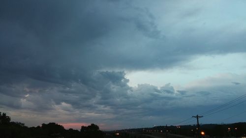 Low angle view of cloudy sky