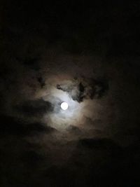 Low angle view of moon in sky