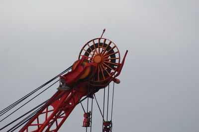 Low angle view of amusement park