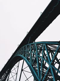 Low angle view of bridge against clear sky