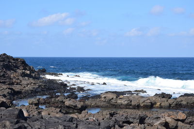 Scenic view of sea against sky