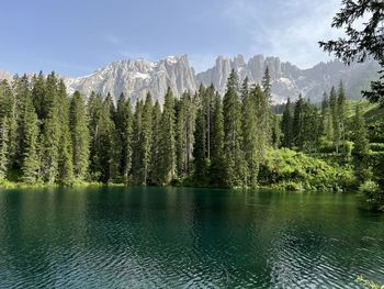 Panoramic view of lake against sky