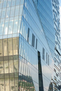 Low angle view of modern building against sky