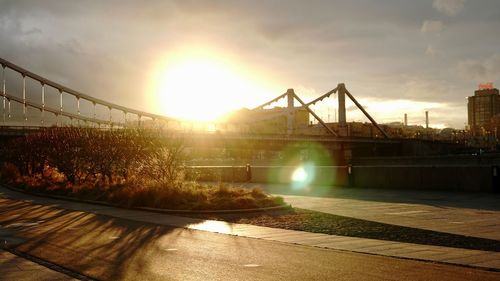 View of bridge against sky during sunset