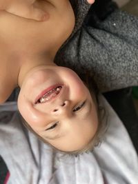 Portrait of cute boy smiling