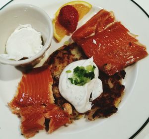 Close-up of served food