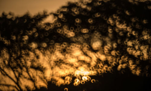 Low angle view of sky at sunset