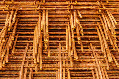 Full frame shot of thatched roof
