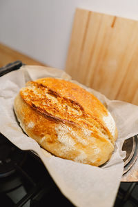 Close-up of bread on table