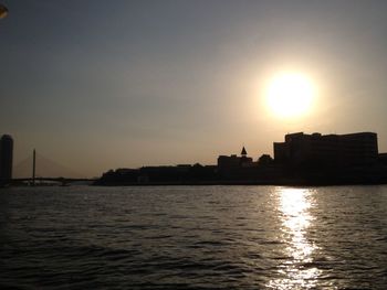 Sunset over calm sea