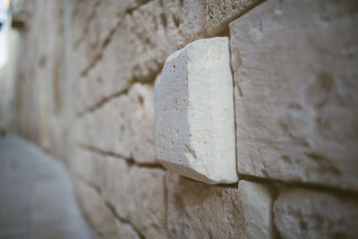 Close-up of stone wall