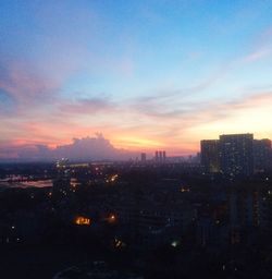 Cityscape at sunset