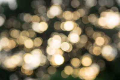 Defocused image of illuminated lights