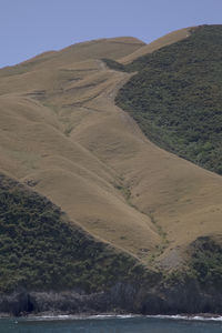 Scenic view of landscape against clear sky