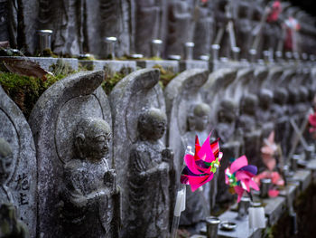 View of buddha statue in cemetery
