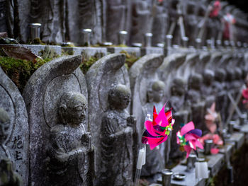 View of buddha statue in cemetery