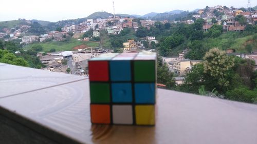 High angle shot of townscape