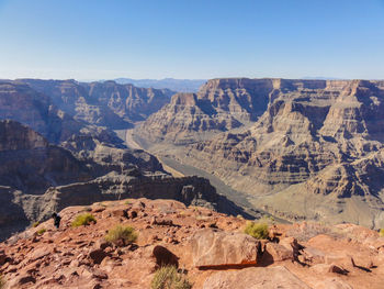 Scenic view of dramatic landscape against sky