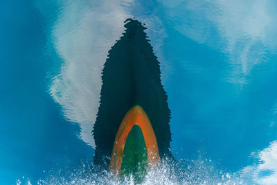 Close-up of swimming pool in sea