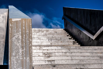 Low angle view of staircase against building