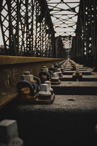 Close-up of railroad track