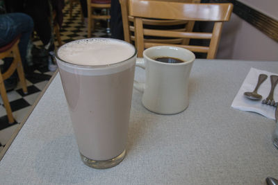 Tea cup on table