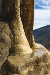 Rock formations at hierve el agua