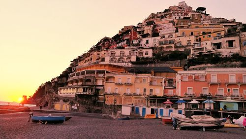 View of city against clear sky