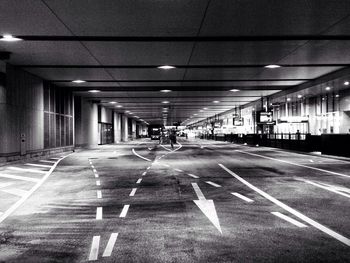 Empty road at night