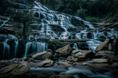 Nature rainforest landscapes of mae ya waterfall in chiang mai