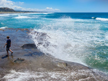 Scenic view of sea against sky