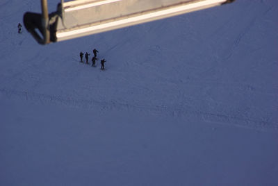 Group of people skiing in poland