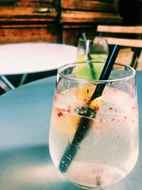 Close-up of drink on table