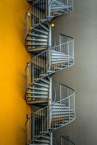 Spiral staircase of building