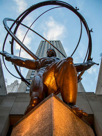 Low angle view of statue