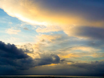 Low angle view of sky during sunset