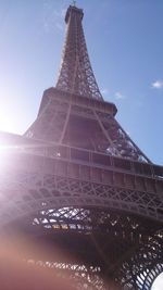 Low angle view of eiffel tower