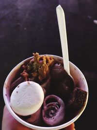 Close-up of drink in bowl