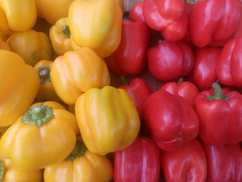 Full frame image of bell peppers