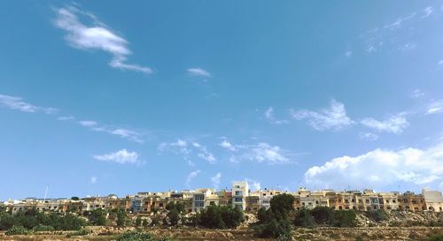 Low angle view of buildings against sky